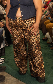 Riley Wide Pajama Style Pant | Leopard