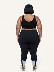 Bra-Free Waist Length Crop | Black