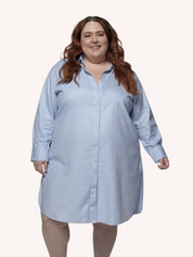 Mia Oversized Shirt Dress | Light Blue