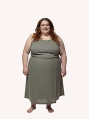 Boxy Crop Top | Dark Green