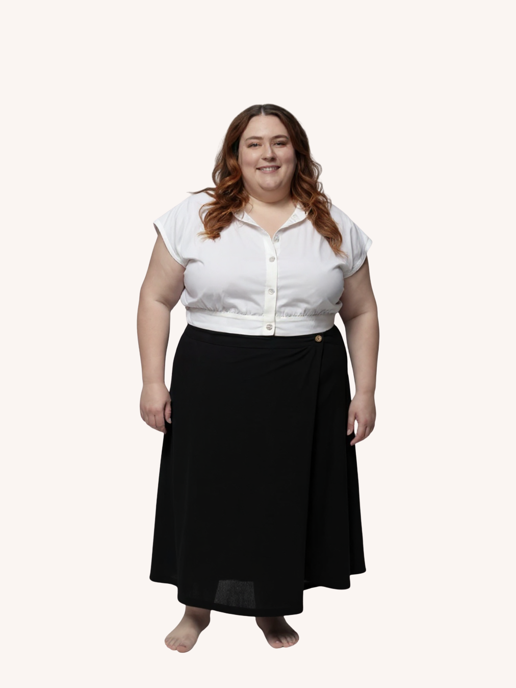 Oversized Crop Shirt | Off-white