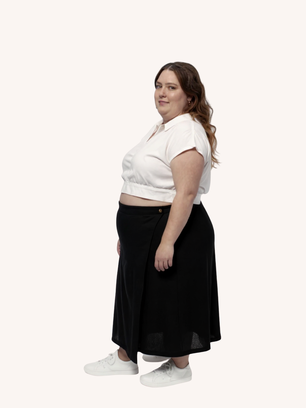 Oversized Crop Shirt | Off-white