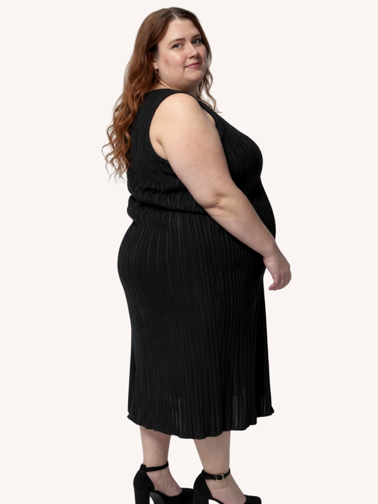 Jaya Pleated Dress | Black