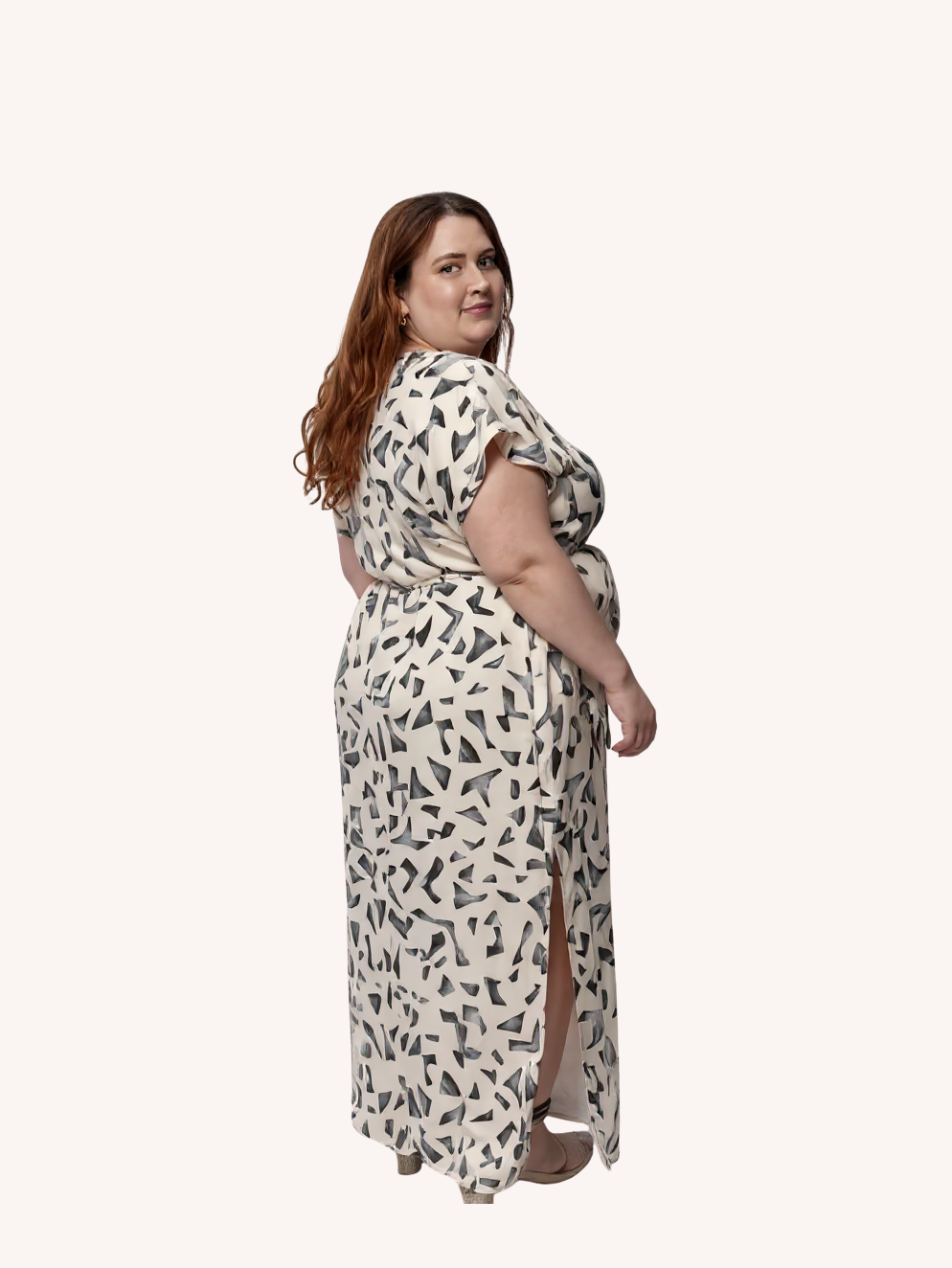 Gathered Maxi Dress with Side Slits | Mosaic