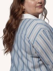 Mia Oversized Shirt Dress | Multi Stripe