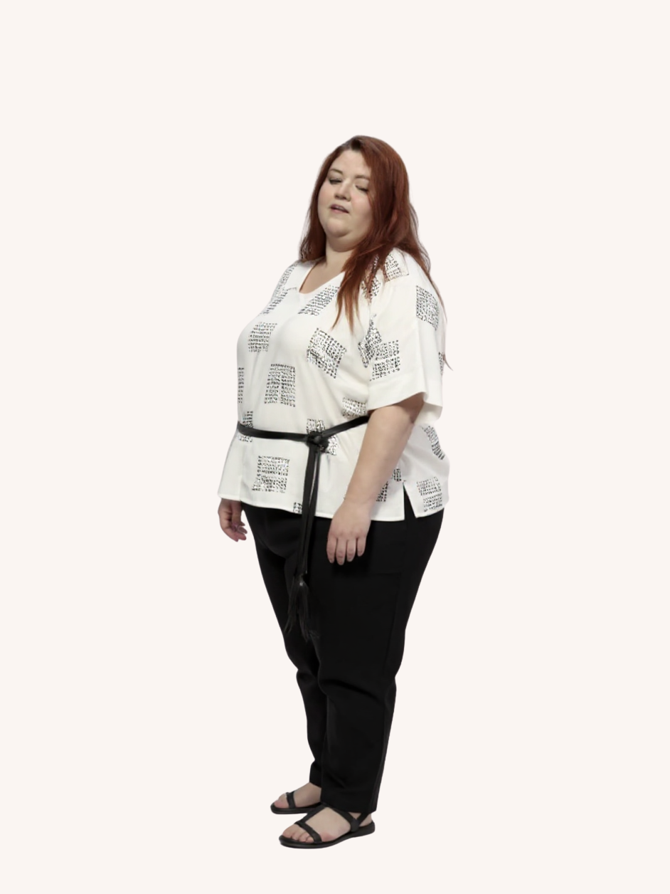 Hanna Top | Block Printed Silk