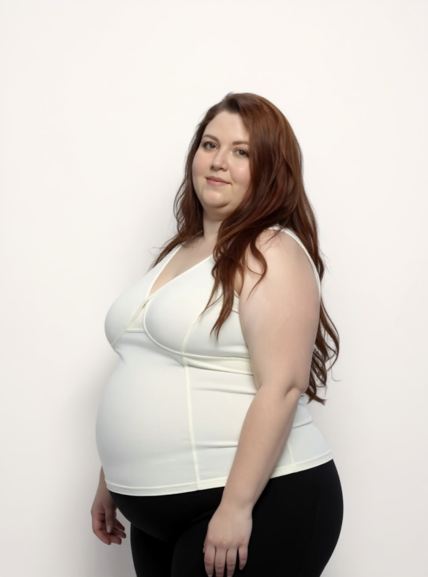 Bra-Free Waist Length Crop | Natural