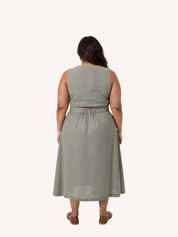 Boxy Crop Top | Dark Green