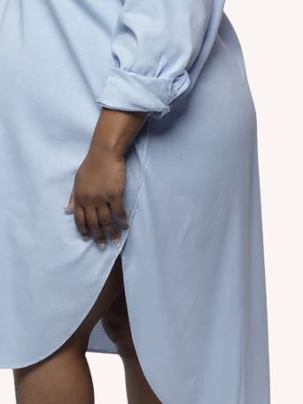 Mia Oversized Shirt Dress | Light Blue