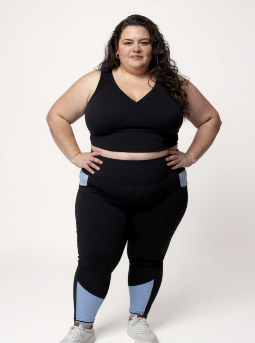 Bra-Free Waist Length Crop | Black