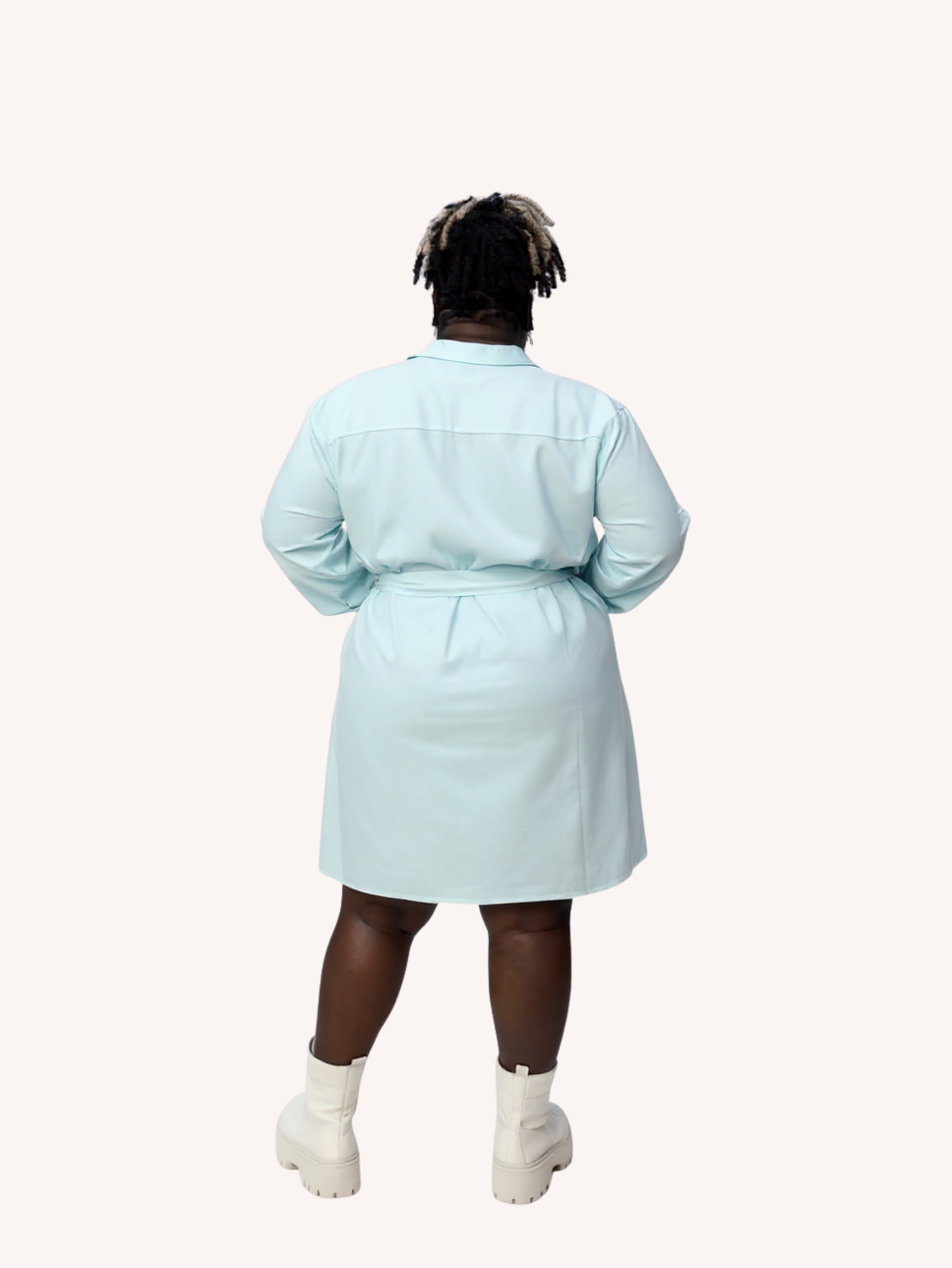 Short Tie Waist Dress | Summer Blue