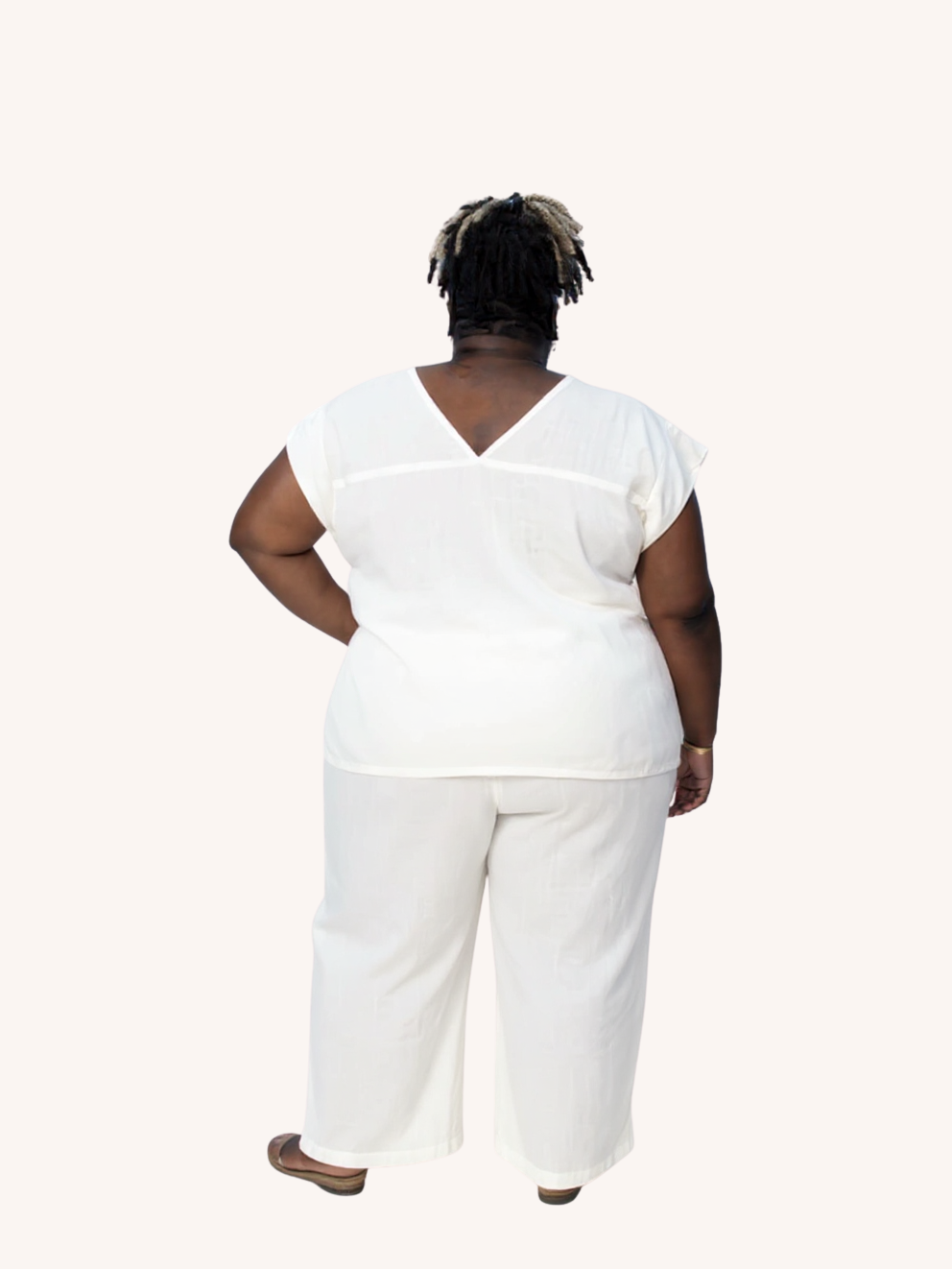 Boxy Top with Embroidered Lace Detail