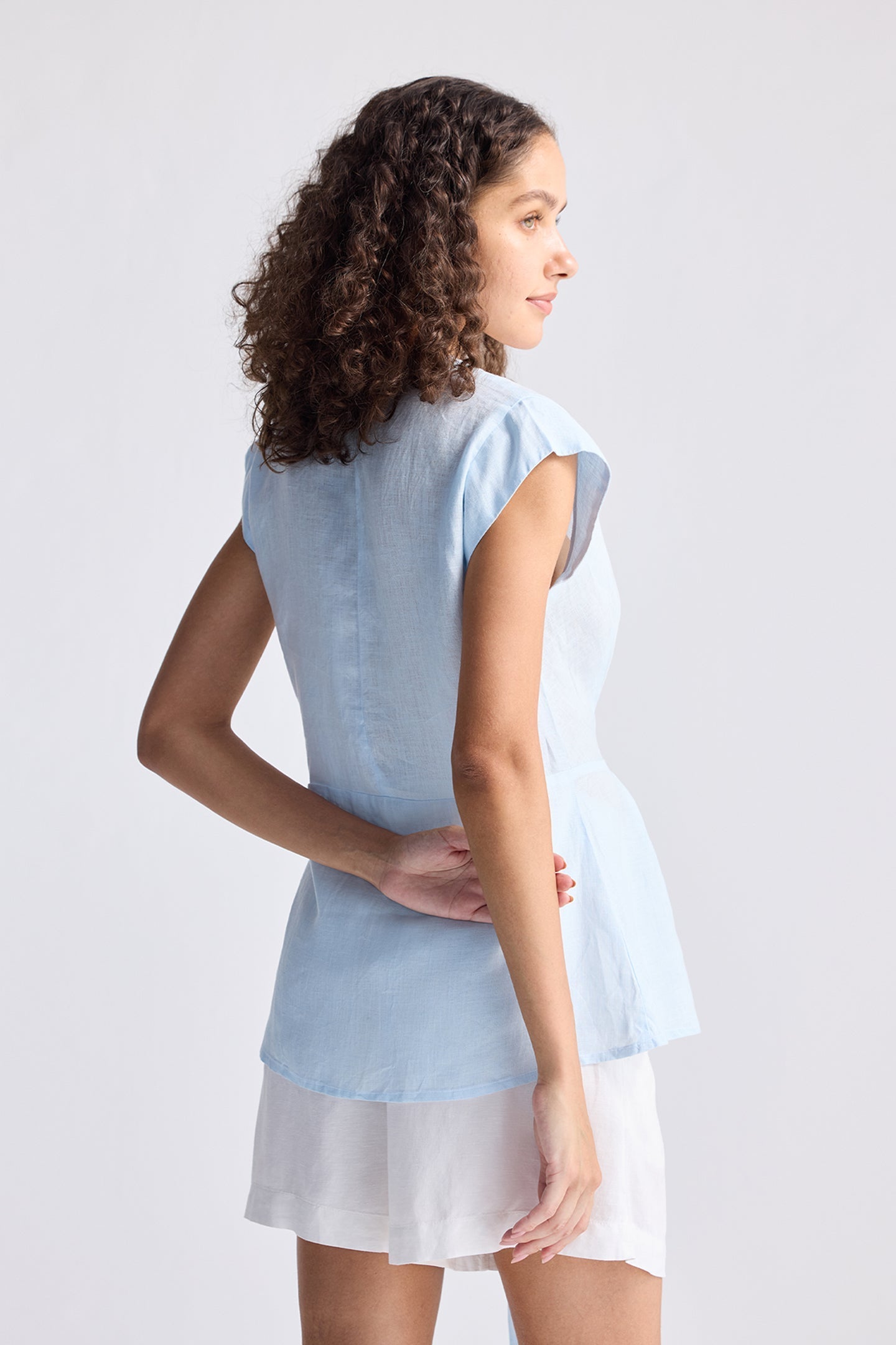 Power Moves Short Sleeve Top in Blue Medium Shot