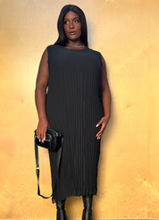 Jaya Pleated Dress | Black