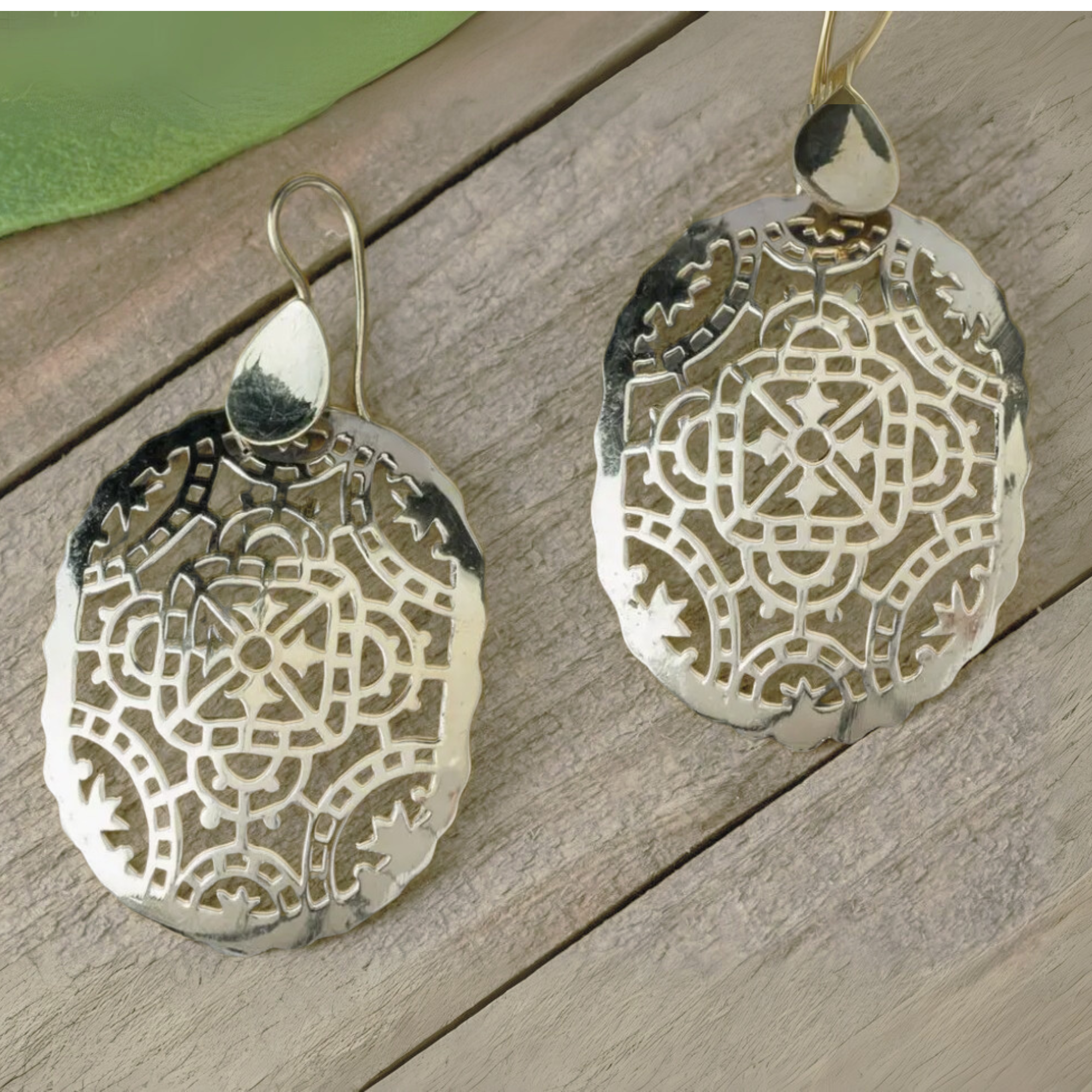 Brass Stained Glass Earring