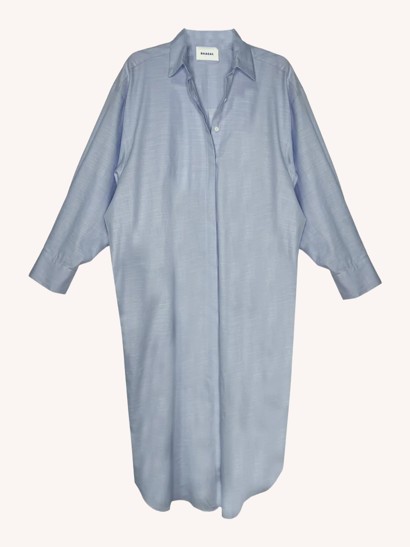 Mia Oversized Shirt Dress | Light Blue