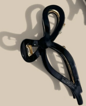 Ballet Bow Acetate Claw Clip | Black