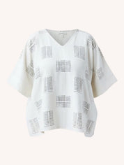 Hanna Top | Block Printed Silk
