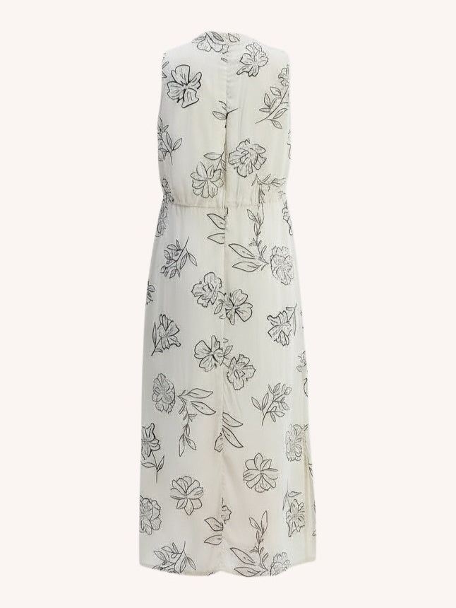 Front Twist Maxi dress | Black Florals