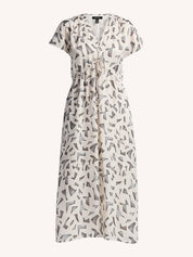 Gathered Maxi Dress with Side Slits | Mosaic