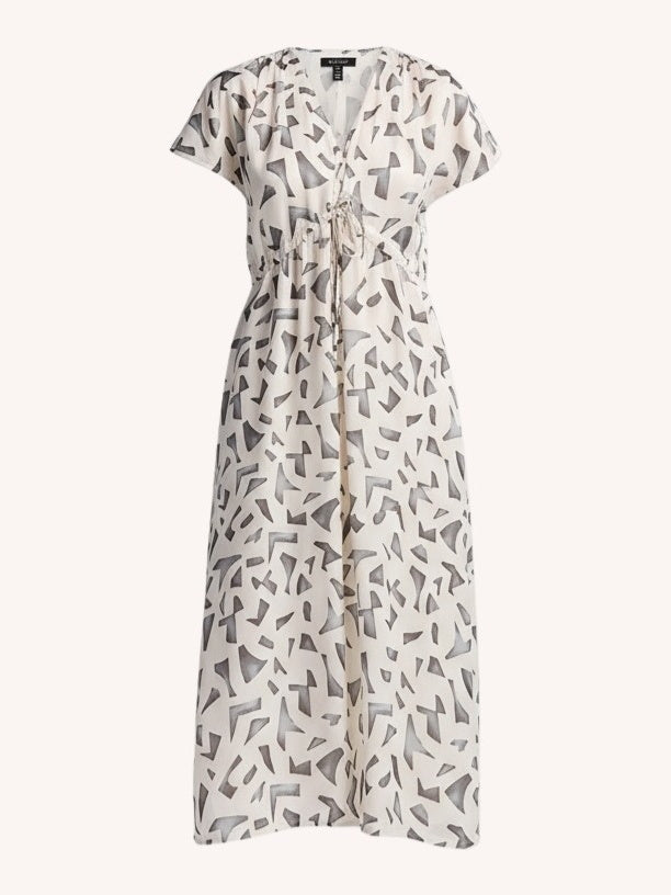 Gathered Maxi Dress with Side Slits | Mosaic