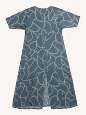 Maxi Dress with Side Slits | Abstract Stripes