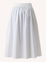 Overlap Midi Skirt | White
