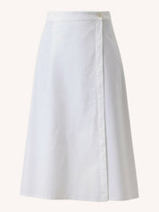 Overlap Midi Skirt | White