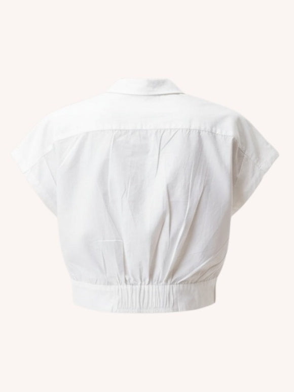 Oversized Crop Shirt | Off-white