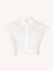 Oversized Crop Shirt | Off-white