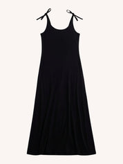 Tie-Detail Maxi Dress | Black