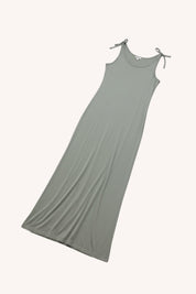 Tie-Detail Maxi Dress | Light Olive