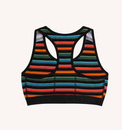 Racerback Soft Bra | Retro Rainbow Stripe
